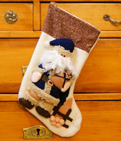 White Santa Sock