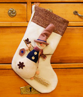 White Snowman Sock