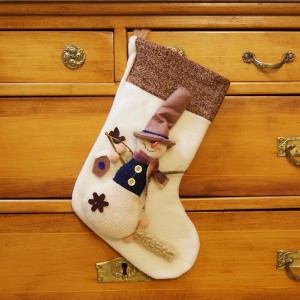 White Snowman Sock