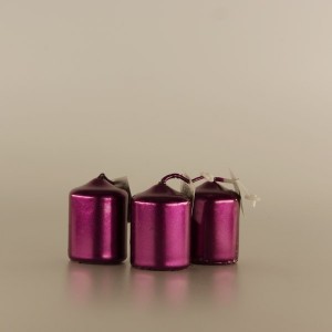 Purple Christmas Candles 3 units