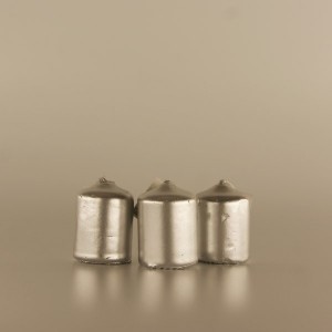 Silver Christmas Candles 3 units