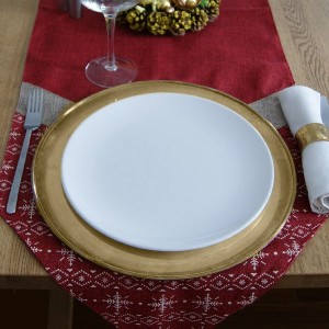 Red Christmas Table Runner