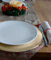 Red Christmas Table Runner