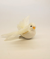 Pajaro Navidad Blanco 2Ud