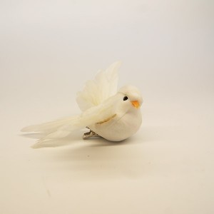 Pajaro Navidad Blanco 2Ud